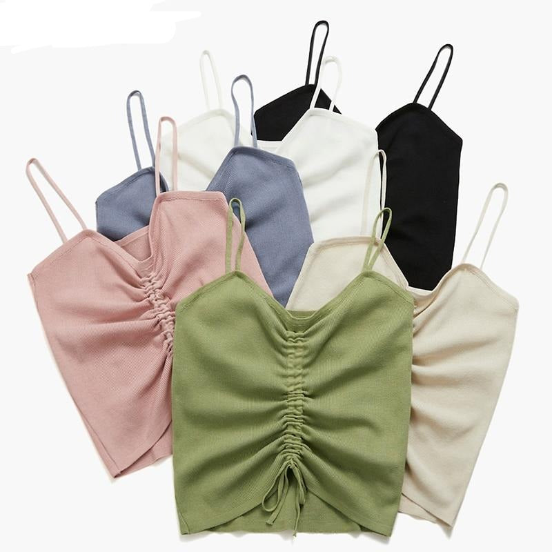 Drawstring Knitted Top