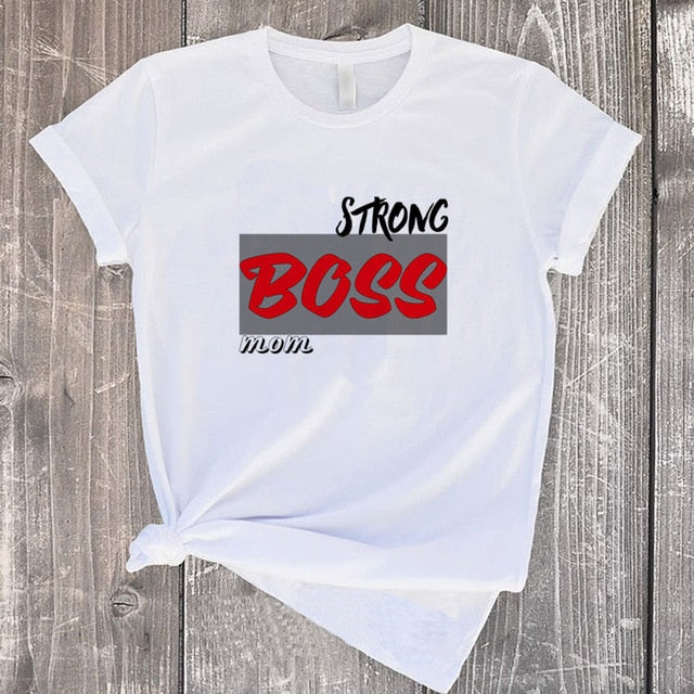 Women Black Letter Print T shirt