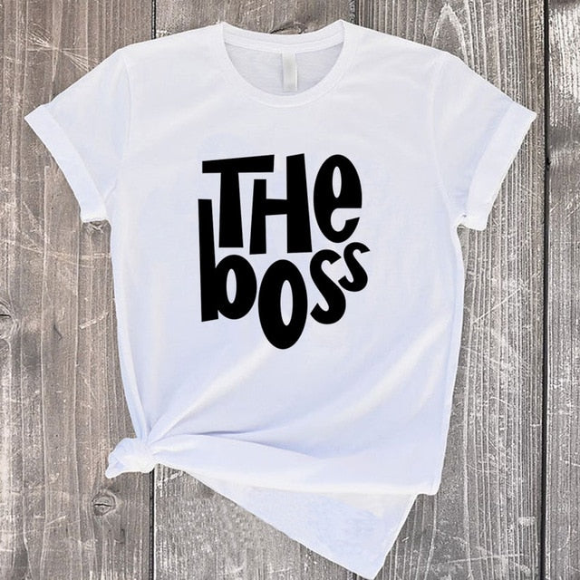 Women Black Letter Print T shirt