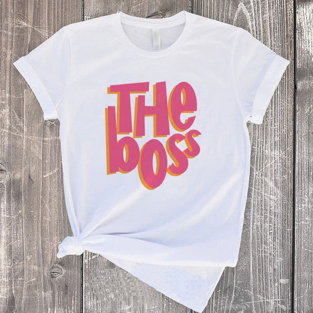 Women Black Letter Print T shirt