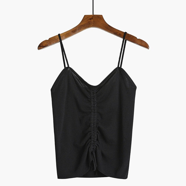 Drawstring Knitted Top