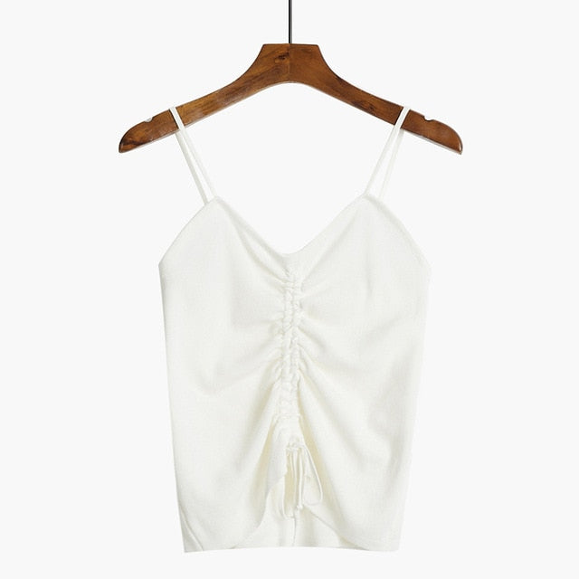 Drawstring Knitted Top
