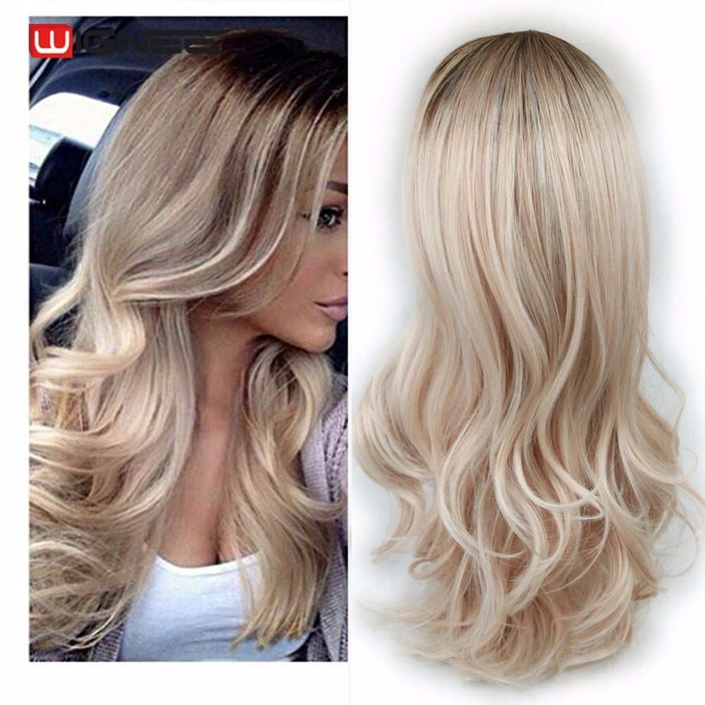 Ombre Brown Ash Blonde Wigs