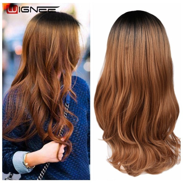 Ombre Brown Ash Blonde Wigs