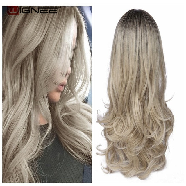 Ombre Brown Ash Blonde Wigs