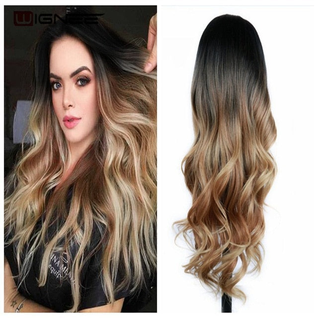 Ombre Brown Ash Blonde Wigs