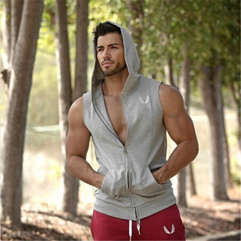 Fitness Sleeveless Zipper Vest