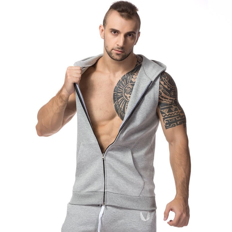 Fitness Sleeveless Zipper Vest